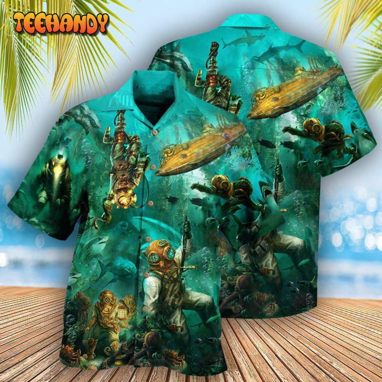 Ocean Into The Sea I Go And Dive Hawaiian Shirt