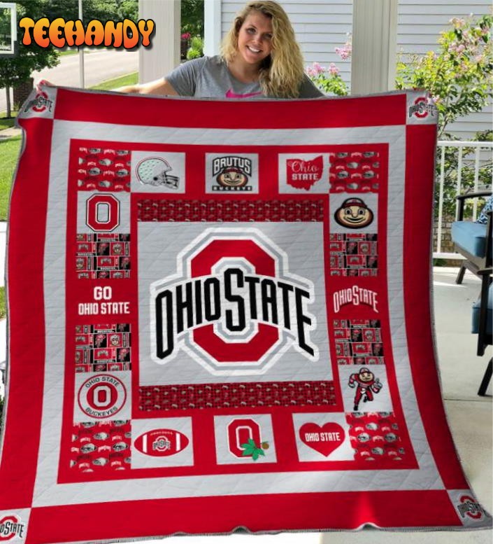 Ohio State Buckeyes Version 3D Customized Quilt Blanket