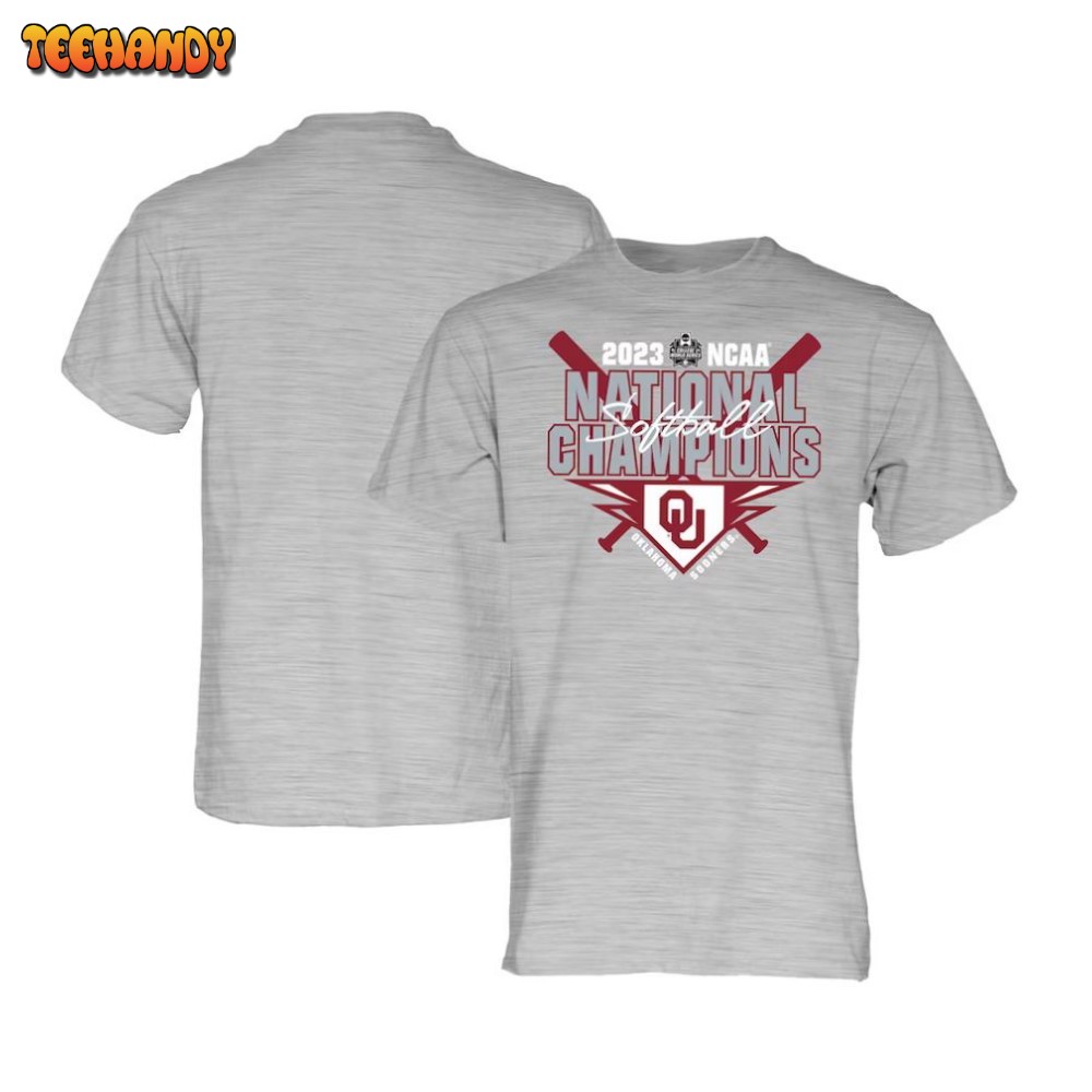 Oklahoma Sooners 2023 NCAA Softball Women’s College World Series Champions T-Shirt-Gray