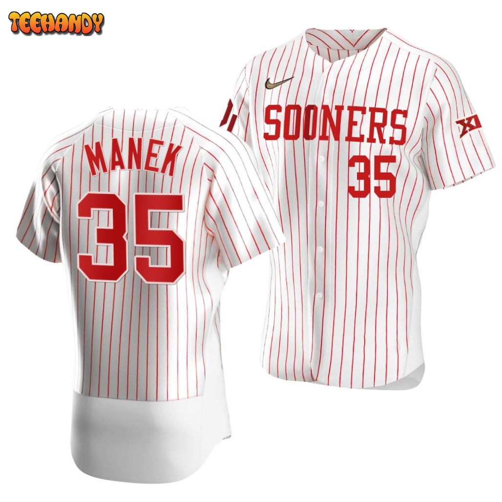 Oklahoma Sooners Brady Manek White College Baseball Jersey