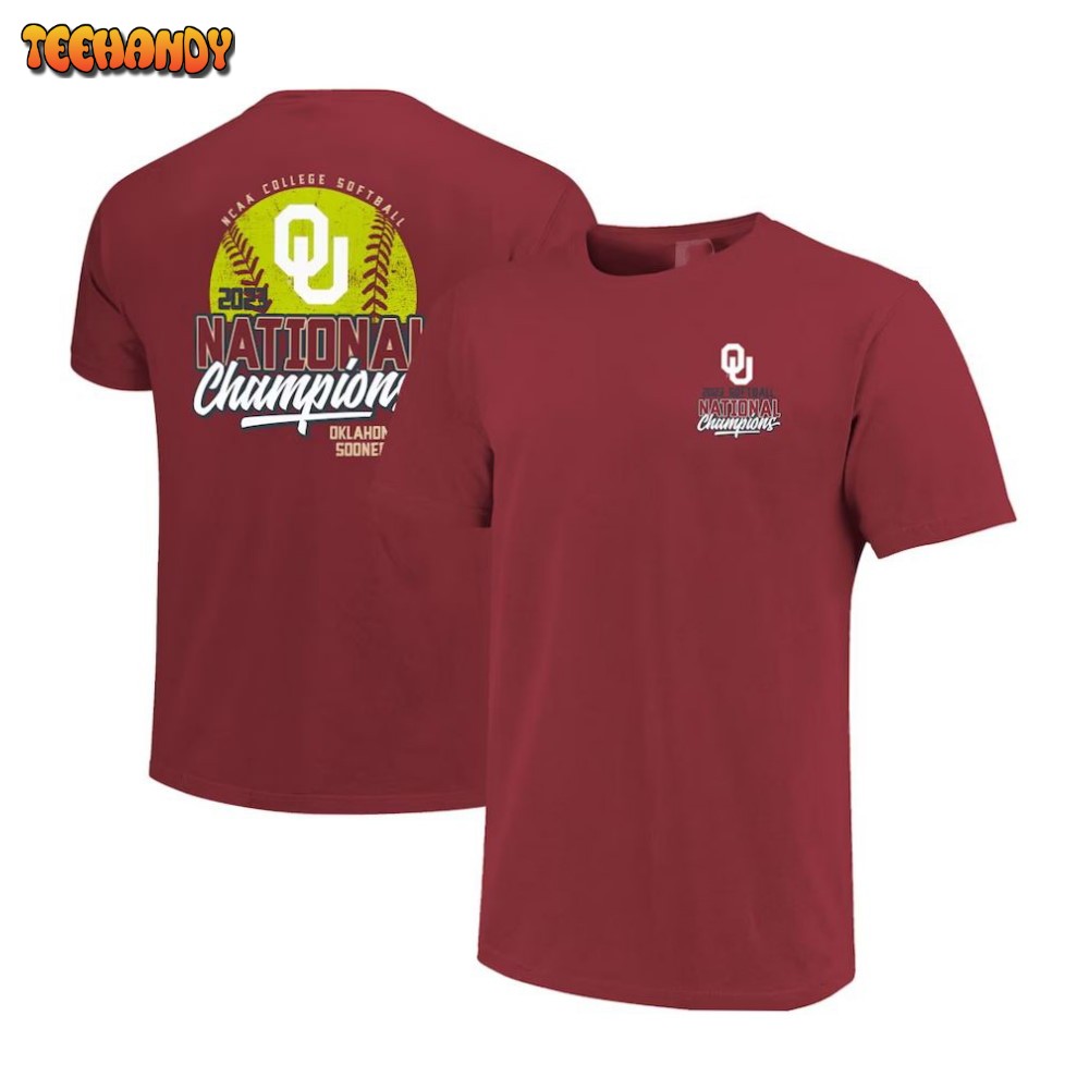 Oklahoma Sooners Comfort Colors Unisex 2023 NCAA Softball Women’s College World Series Champions Overlay T-Shirt