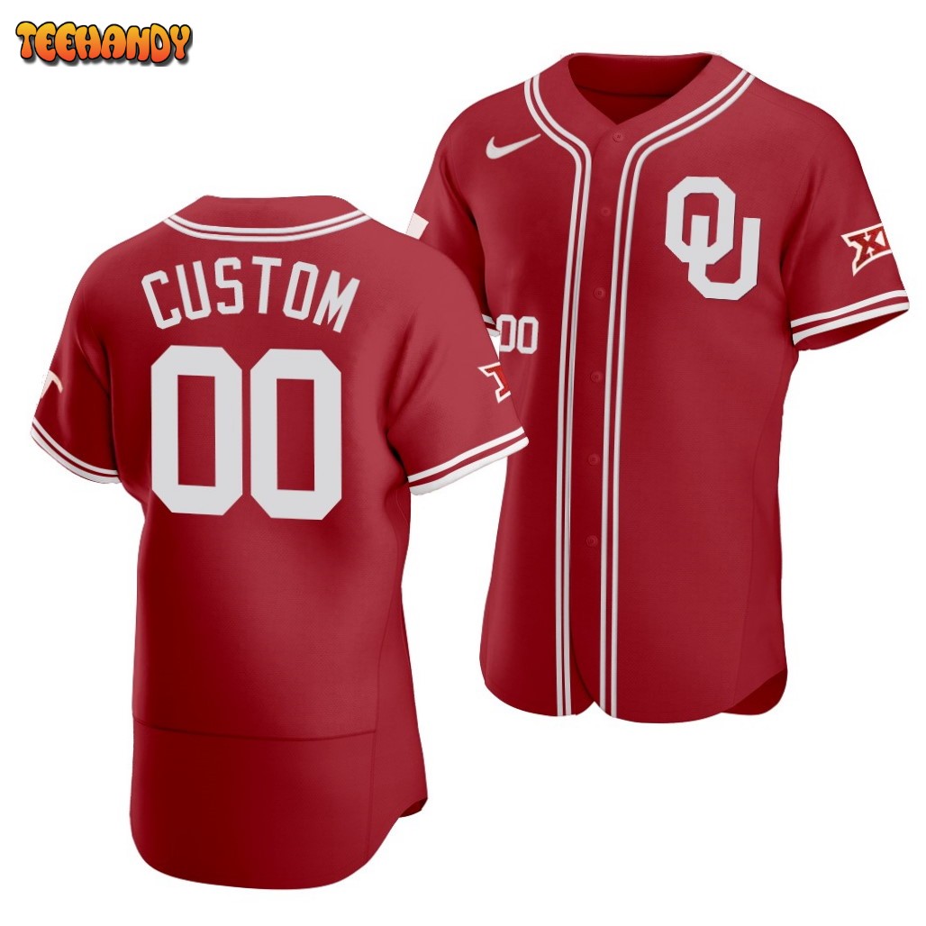 Oklahoma Sooners Custom Red College Baseball Jersey