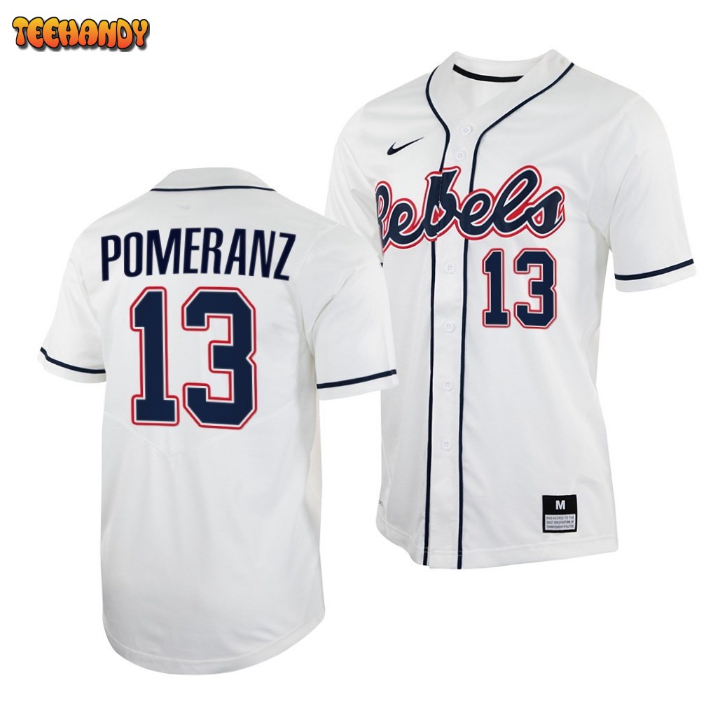 Ole Miss Rebels Drew Pomeranz College Baseball Jersey White