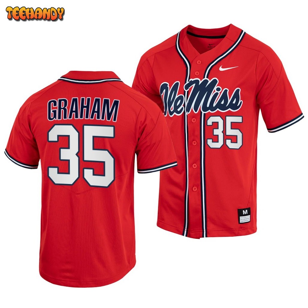 Ole Miss Rebels Kevin Graham College Baseball Jersey Red