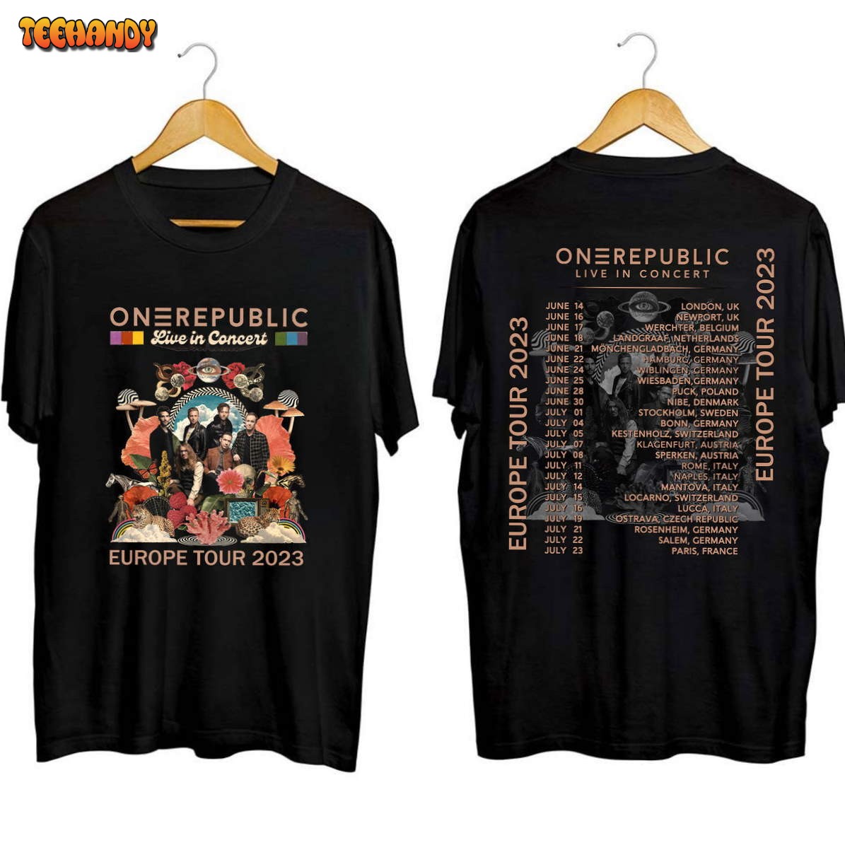 OneRepublic 2023 Europe Tour Shirt, OneRepublic 2023 Concert For Fan