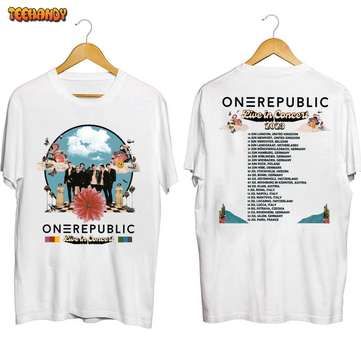 OneRepublic 2023 Europe Tour Shirt, OneRepublic Band Fan Shirt