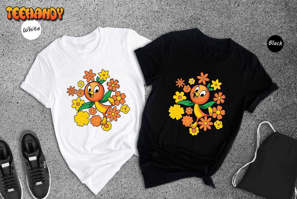 Orange Bird Flower And Garden Festival T-Shirt, Family Vacation Shirt