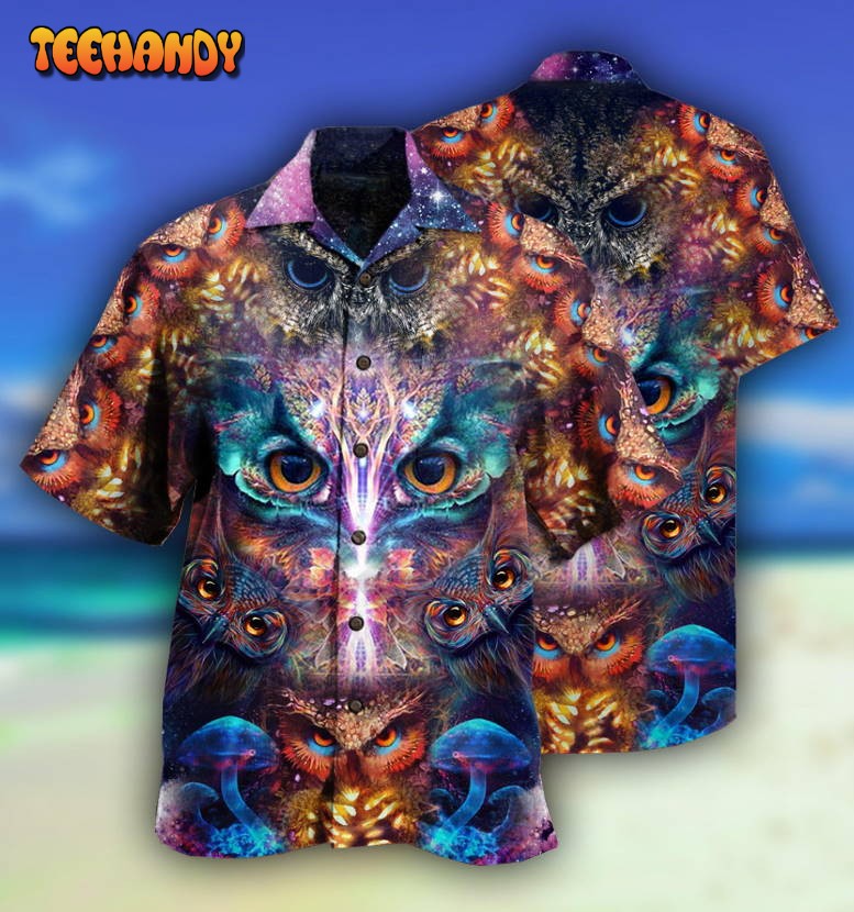 Owl Awesome Eyes Mysterious Hawaiian Shirt