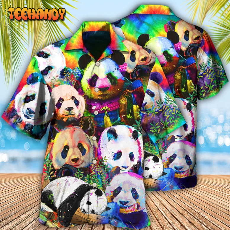 Panda Colorful Giant Hawaiian Shirt