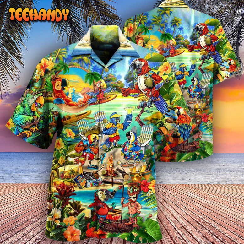 Parrot Party Of Parrots In Hawaii Hawaiian Shirt