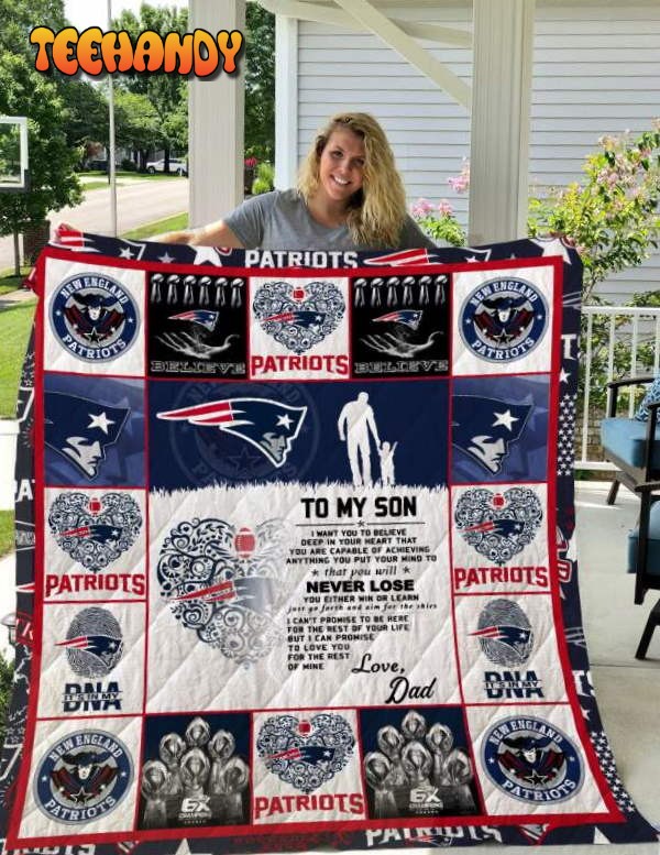 Patriots To My Son Love Dad 3D Quilt Blanket