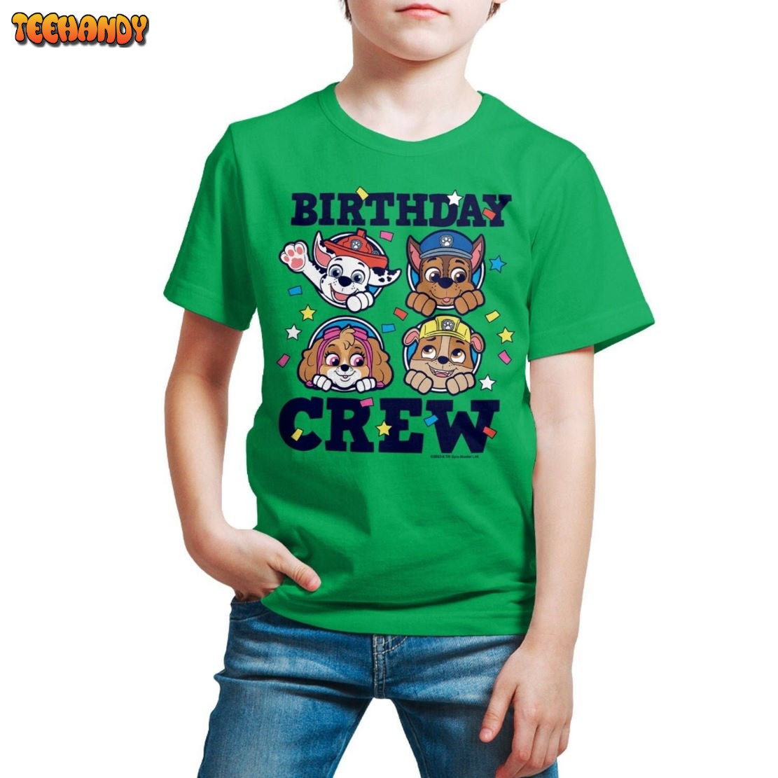 Paw Patrol Birthday Party Kid’s Short Graphic T-Shirts