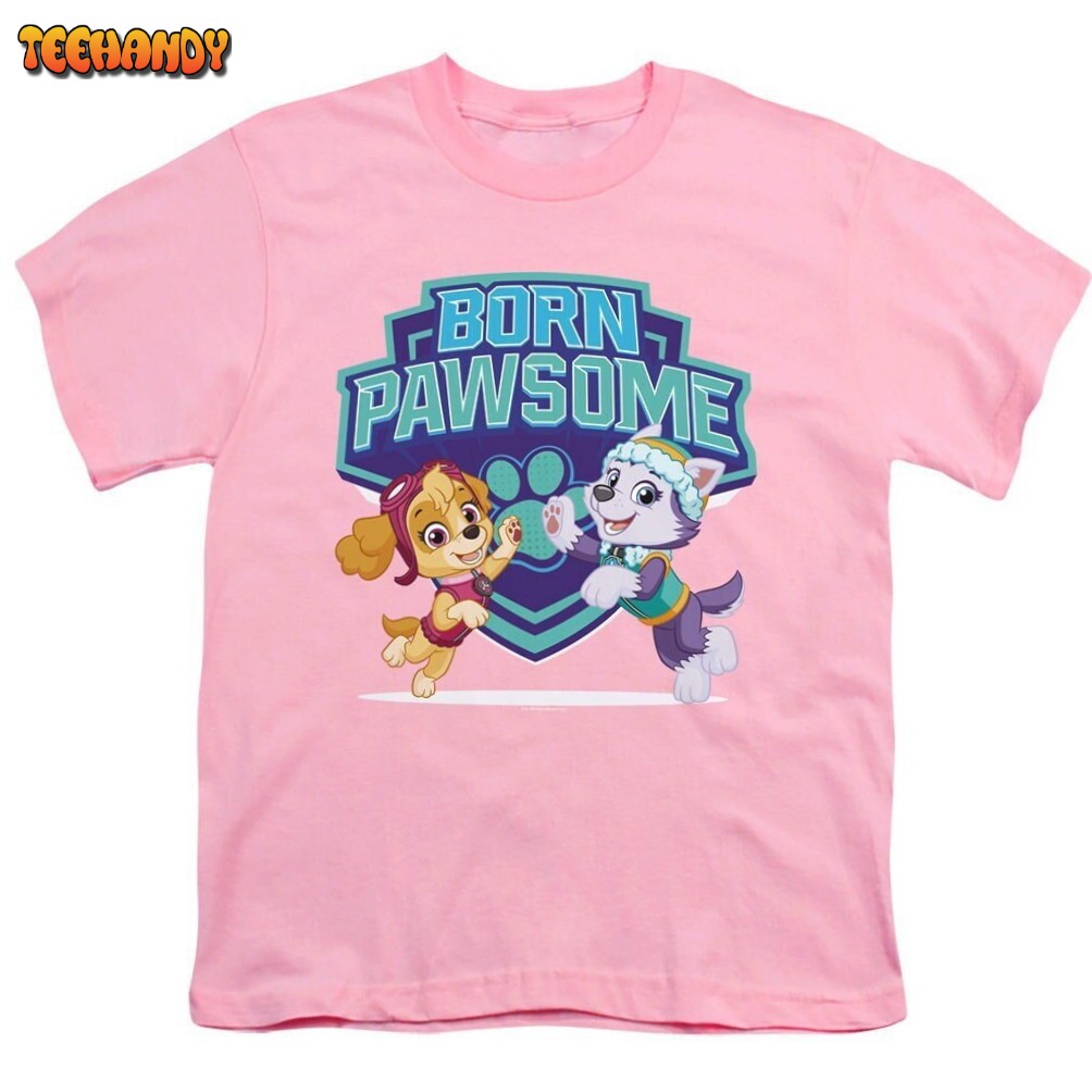 Paw Patrol Born Pawsome Youth Pink Shirts