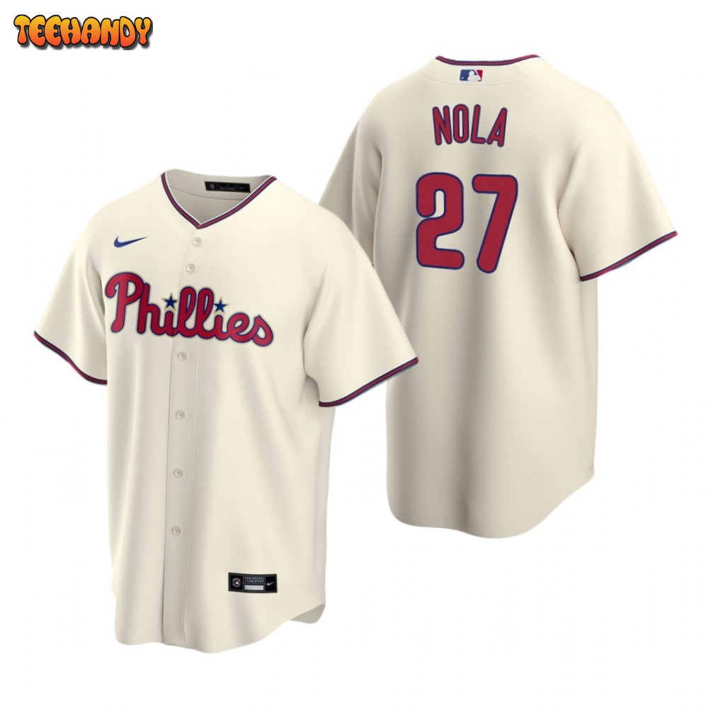 Philadelphia Phillies Aaron Nola Cream Alternate Replica Jersey