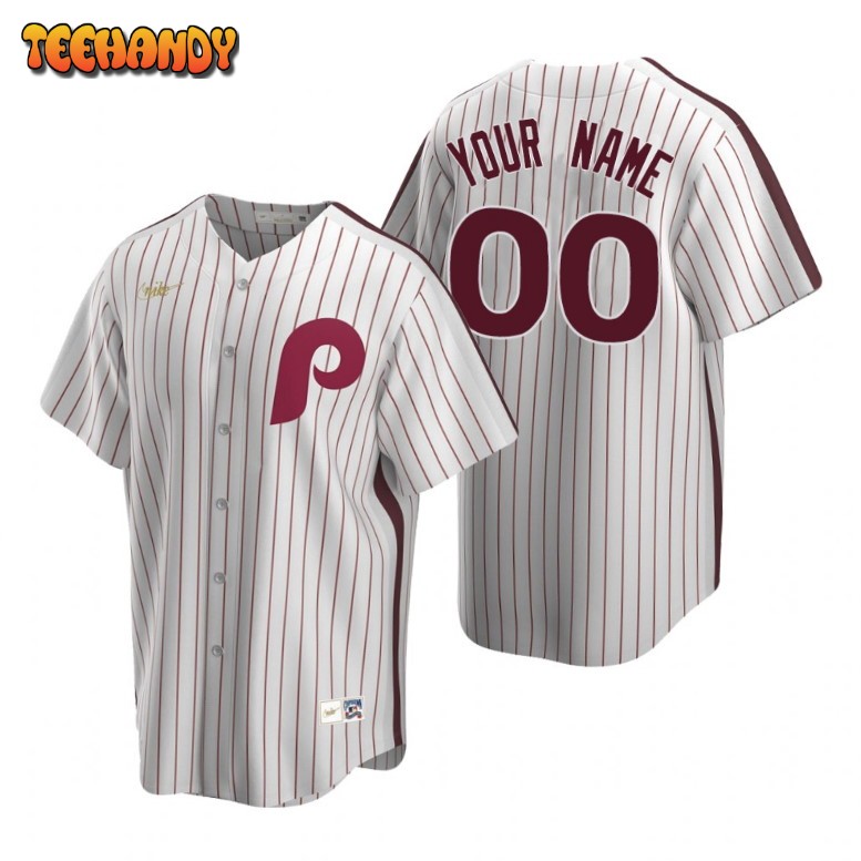 Philadelphia Phillies Custom White Cooperstown Collection Jersey