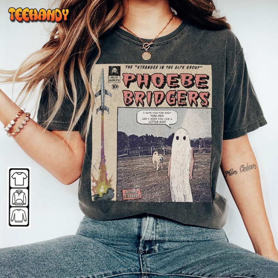 Phoebe Bridgers Comic Shirt, 90S Vintage Merch Book Art Stranger In The Alps Album T Shirt