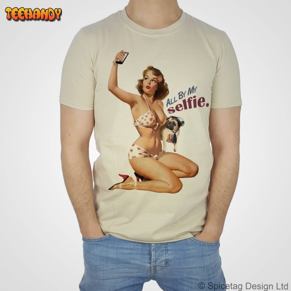 Pin Up Girl T-shirt Hashtag Selfie Tshirt Sexy Vintage Phone Photo Pinup Tending Shirt