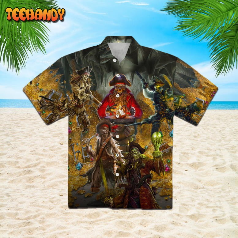 Pirates Skull Chasing The Booty Hawaiian Shirt