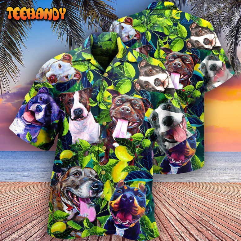 Pitbull On The Lemon Tree Hawaiian Shirt