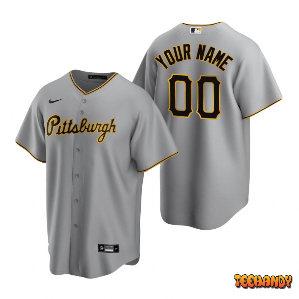 Pittsburgh Pirates Custom Gray Road Replica Jersey