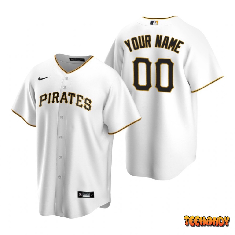 Pittsburgh Pirates Custom White Home Replica Jersey