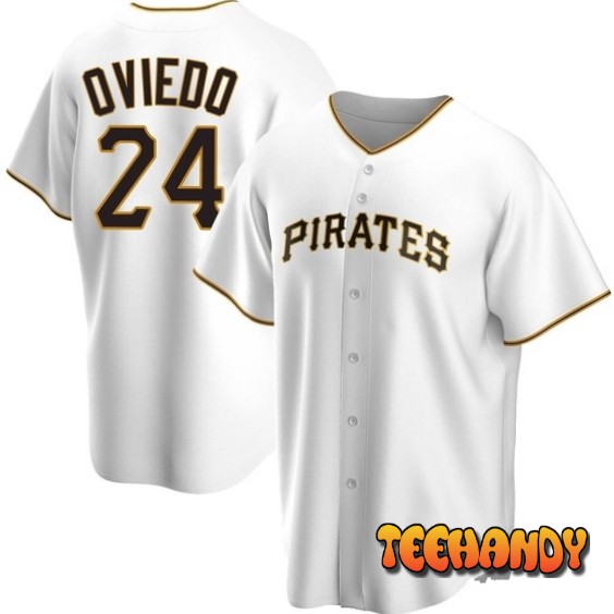 Pittsburgh Pirates Johan Oviedo White Home Replica Jersey