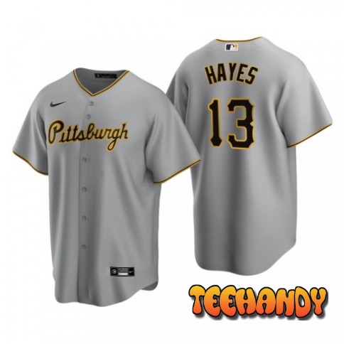 Ke'Bryan Hayes Men's Pittsburgh Pirates Road Cooperstown Collection Jersey  - Gray Replica