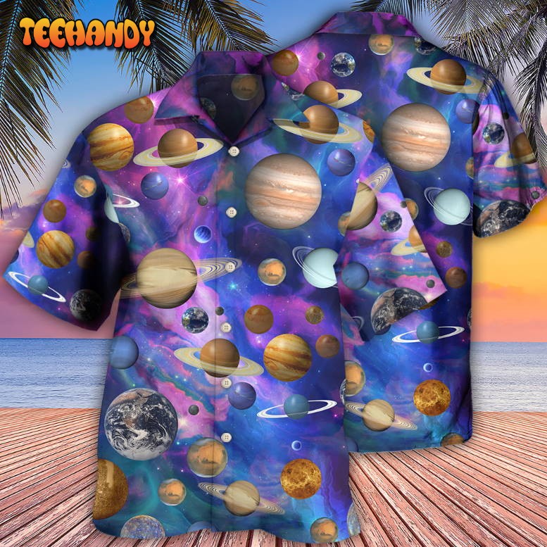 Planet Solar System Galaxy Style Hawaiian Shirt