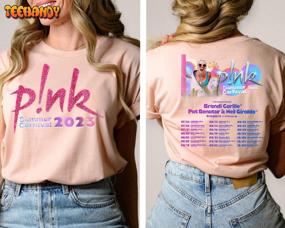 P!nk Pink Singer Summer Carnival 2023 Tour Dates Unisex T Shirt