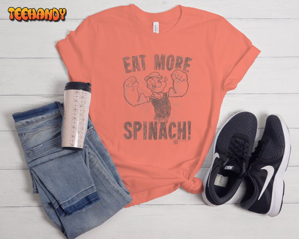 Popeye Shirt, Eat More Spinach Shirt, Popeye Fun Cool Vintage Style Shirt