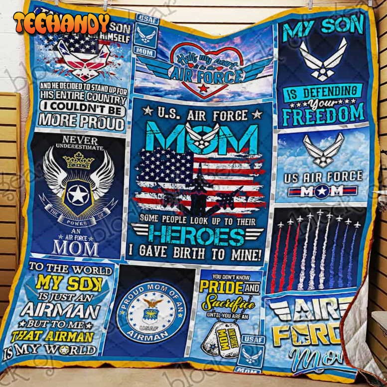 Proud Air Force Mom 3D Quilt Blanket