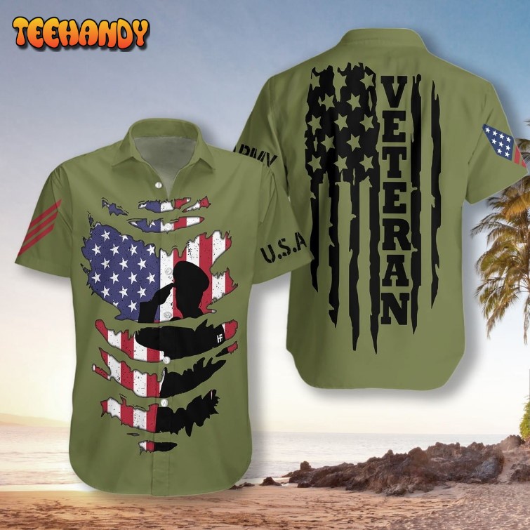 Proud Veteran’s Silhouette Hawaiian Shirt