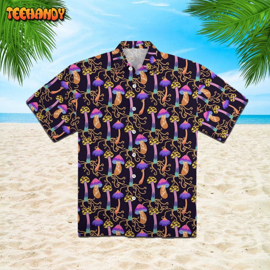 Psychedelic Fairy Colorful Mushroom Hawaiian Shirt