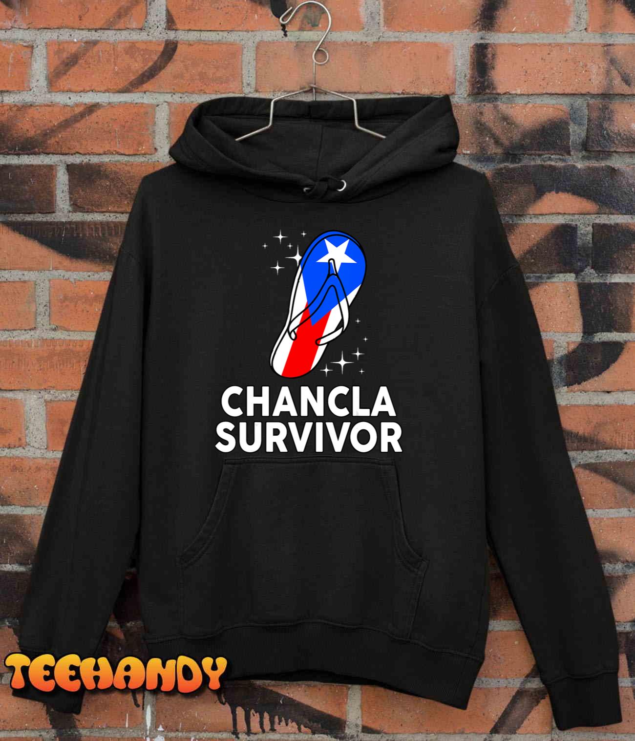 Puerto Rican Flag La Chancla Survivor Rico Hispanic Heritage T-Shirt