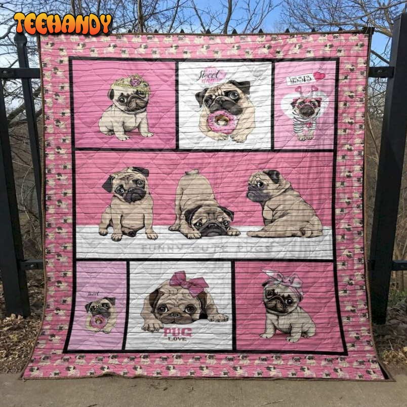 Pugs Are Cute 3D Customized Quilt Blanket