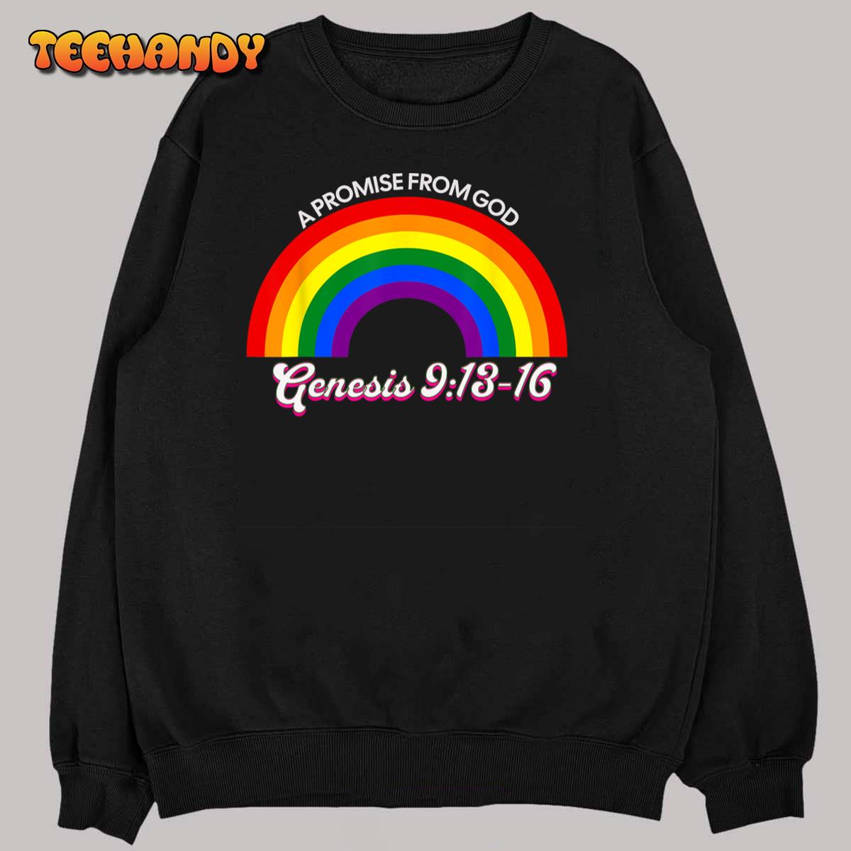 Rainbow Pride God’s Promise Genesis 913 Christian Faith T-Shirt