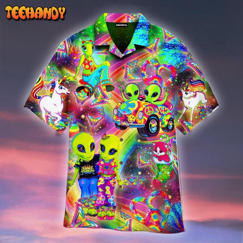 Rainbow Sweet Alien Hawaiian Shirt