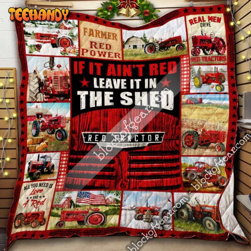 Real Men Drive Red Tractors 3D Quilt Blanket