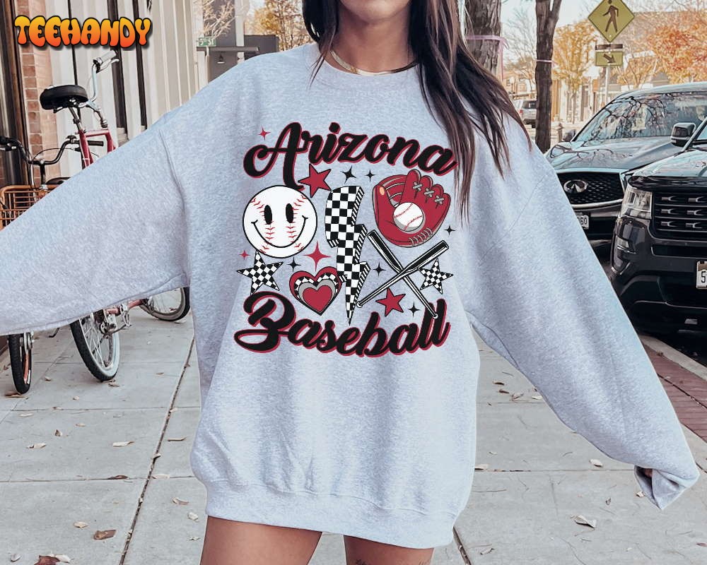 Retro Groovy Arizona Shirt, Vintage Arizona Diamondback Crewneck Sweatshirt T Shirt