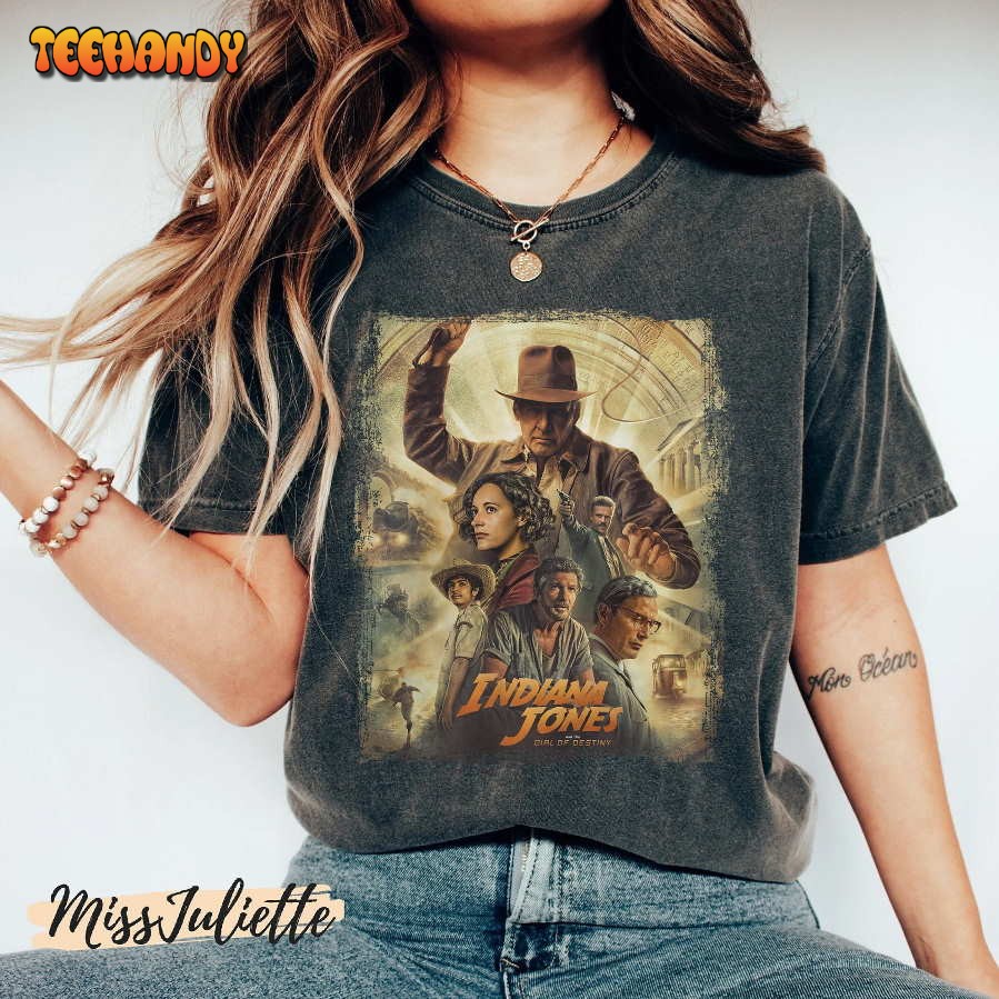 Retro Indiana Jones And The Dial Of Destiny 2023 Disney Unisex T Shirt