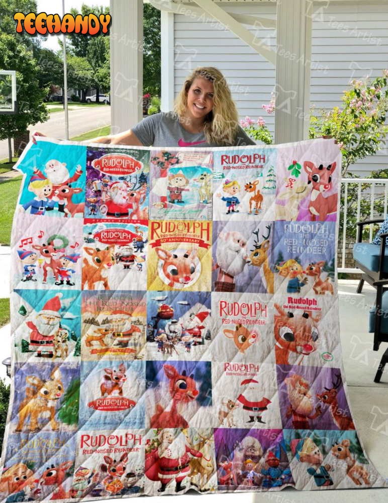 Rudolph The Rednosed Reindeer 3D Quilt Blanket