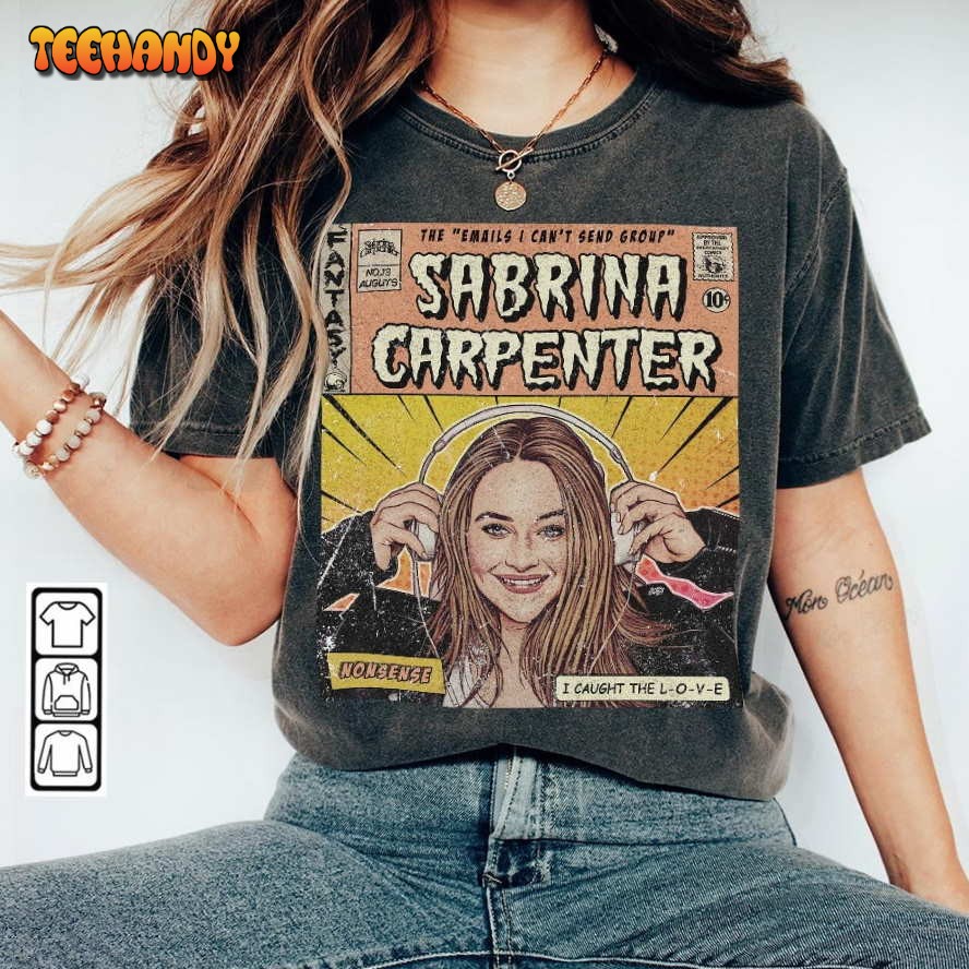 Sabrina Carpenter Sweatshirt 90S Vintage Book Art Emails I Can’T Send Tour Album T Shirt