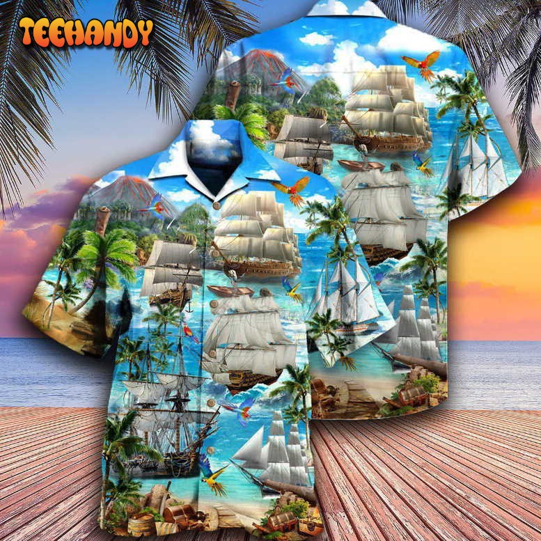 Sailing Ship In The Sea Hawaiian Shirt