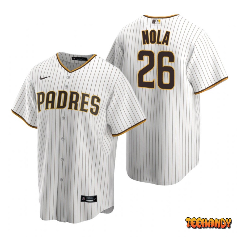 San Diego Padres Austin Nola White Brown Home Replica Jersey