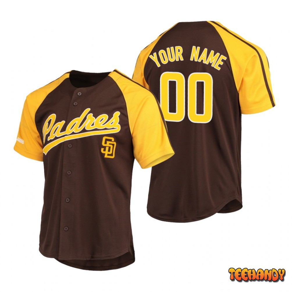 San Diego Padres Custom Brown Raglan Replica Jersey