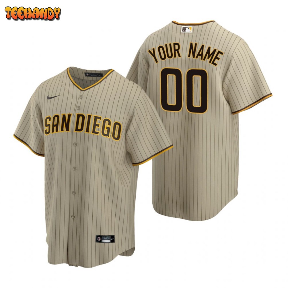 Women's Custom San Diego Padres Replica Brown Tan/ Alternate Jersey