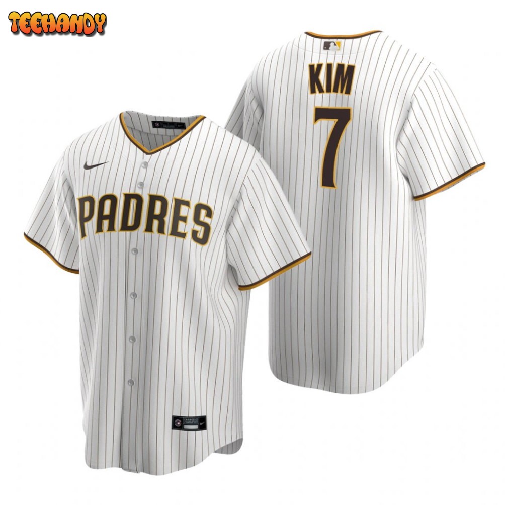 San Diego Padres Ha-Seong Kim White Brown Replica Home Jersey