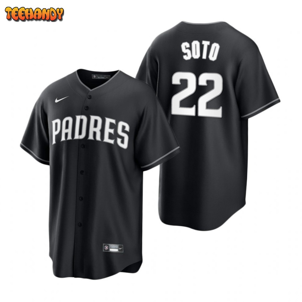 San Diego Padres Juan Soto Black White Fashion Replica Jersey