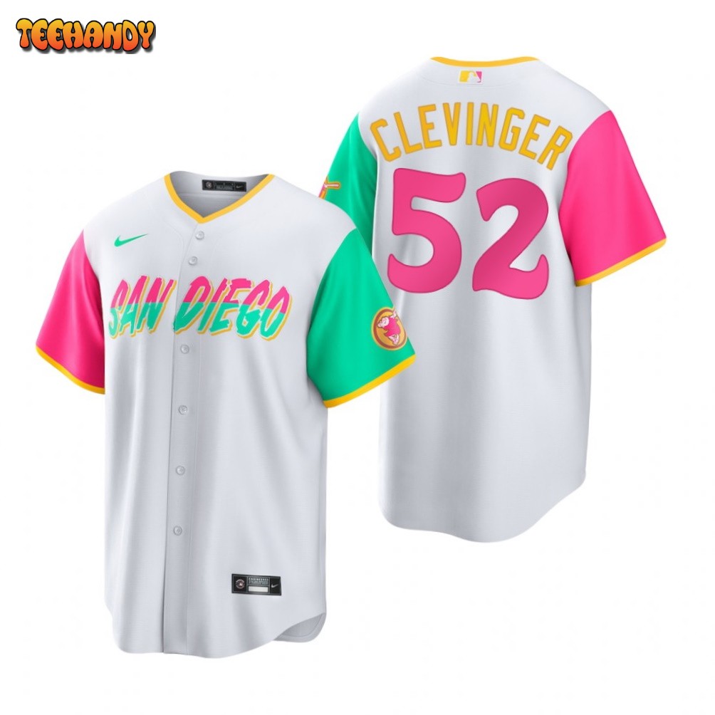 San Diego Padres Mike Clevinger White 2022 City Connect Replica Jersey