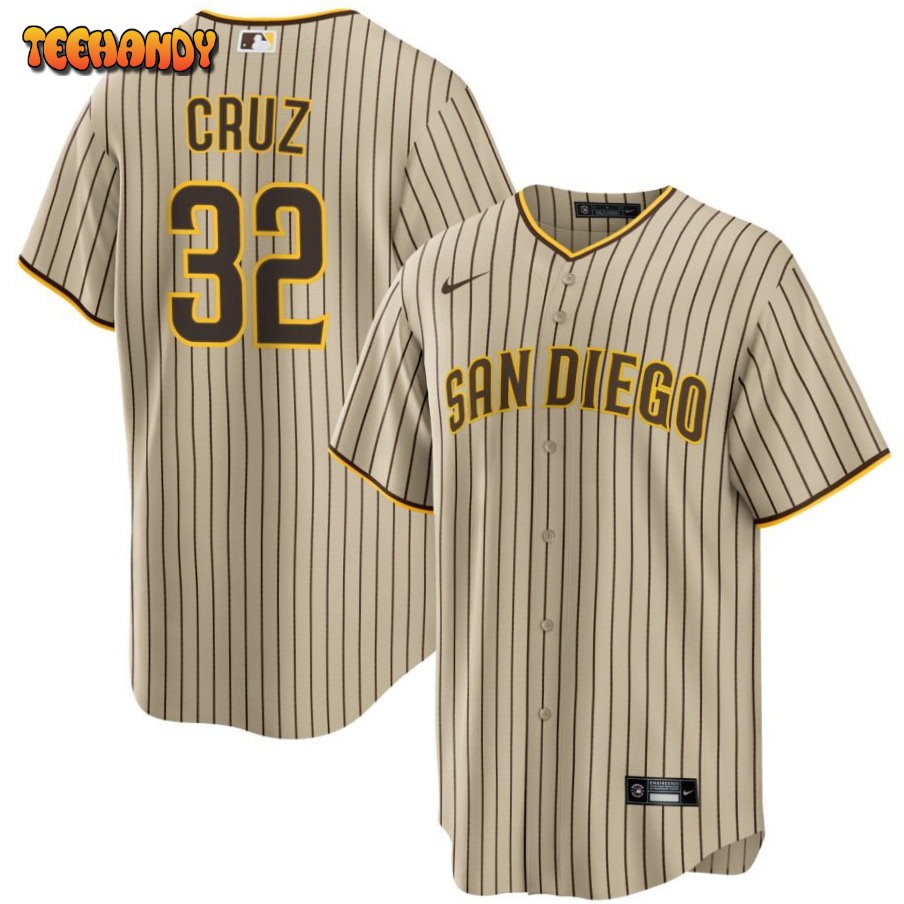 San Diego Padres Nelson Cruz Tan Alternate Replica Jersey